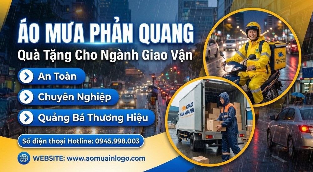 Áo mưa phản quang cho ngành giao vận