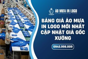 Bảng giá áo mưa quà tặng in logo