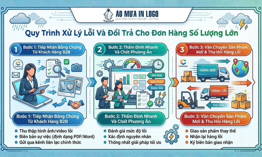 Quy trình xử lý lỗi và đổi trả đơn hàng 