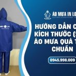 Kích thước áo mưa quà tặng in logo