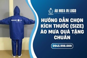 Kích thước áo mưa quà tặng in logo