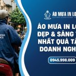 Mẫu áo mưa quà tặng in logo