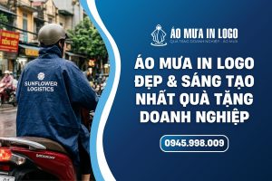 Mẫu áo mưa quà tặng in logo