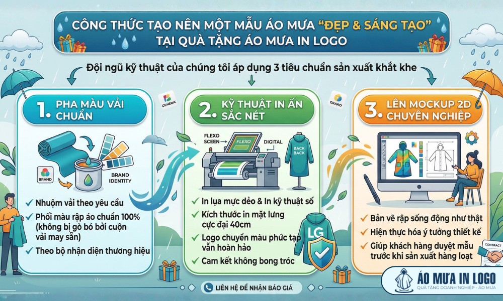 Cách tạo ra mẫu quà tặng áo mưa