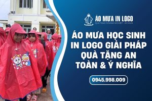 Quà tặng áo mưa in logo cho học sinh