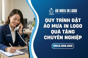 Quy trình đặt áo mưa quà tặng in logo