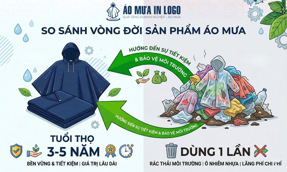 So sánh vòng đời áo mưa