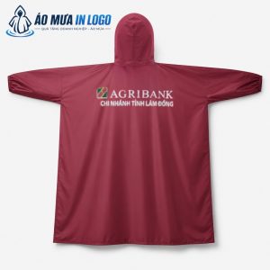 Áo mưa bít hông màu đỏ đô