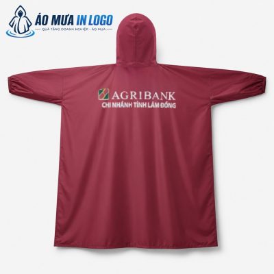 Áo mưa bít hông màu đỏ đô