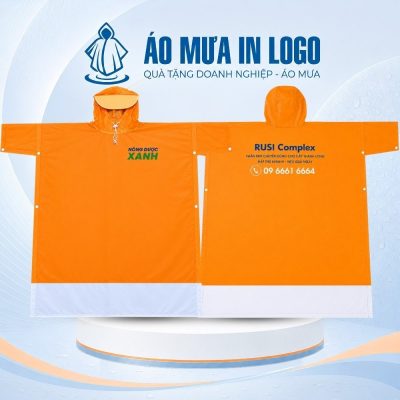 Áo Mưa Cài Cạnh Phối Màu Cam Trắng Quà Tặng Khuyến Mãi AM-CC14 - Ảnh đại diện