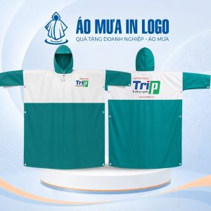 Áo Mưa Cài Cạnh Phối Màu Trắng Và Xanh Cổ Vịt In Logo Thương Hiệu AM-CC06 - Ảnh đại diện