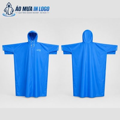 Chi tiết mặt trước và mặt sau của áo mưa cài cạnh AM-CC17