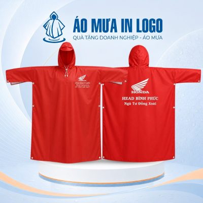 Áo Mưa Cài Cạnh Vải Dù Màu Đỏ In Logo Honda Quà Tặng Mùa Mưa AM-CC04 - Ảnh đại diện