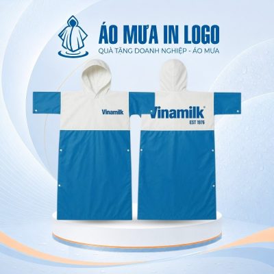 Áo Mưa Cài Cạnh Vải Dù Phối Màu Xanh Trắng In Logo Vinamilk AM-CC08 - Ảnh đại diện