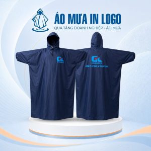Áo Mưa Dáng Bít In Logo Màu Xanh Than Tay Bo Chun Tiện Dụng AM-DB06 - Ảnh đại diện