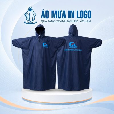 Áo Mưa Dáng Bít In Logo Màu Xanh Than Tay Bo Chun Tiện Dụng AM-DB06 - Ảnh đại diện