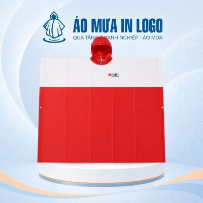 Áo Mưa Poncho Phối Màu Trắng Đỏ In Logo RMIT Thương Hiệu AM-PC01 - Ảnh đại diện