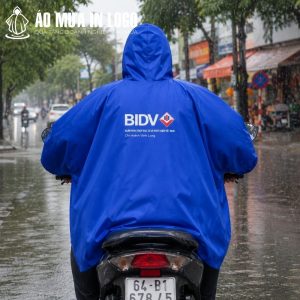 Áo mưa dáng bít in logo