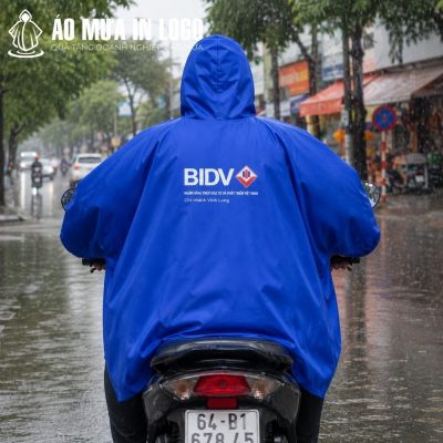 Áo mưa dáng bít in logo