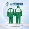Bộ Quần Áo Mưa Phối Màu Trắng Xanh Lá In Logo Thương Hiệu AM-TB02 - Ảnh đại diện