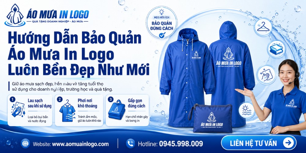 Hướng dẫn vệ sinh và bảo quản áo mưa quà tặng
