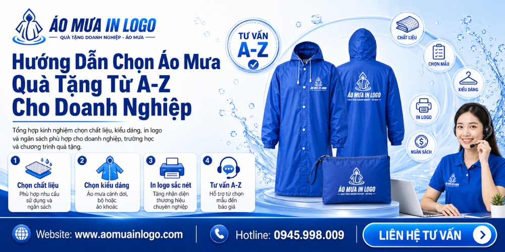 Hướng dẫn lựa chọn quà tặng áo mưa in logo