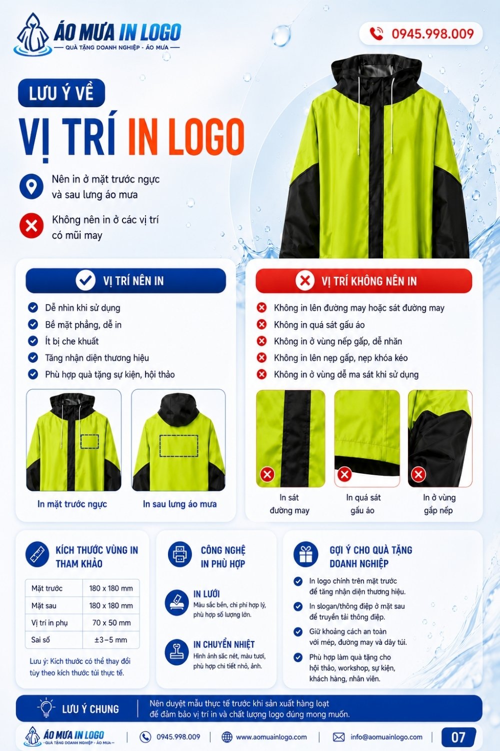 Vị trí in logo