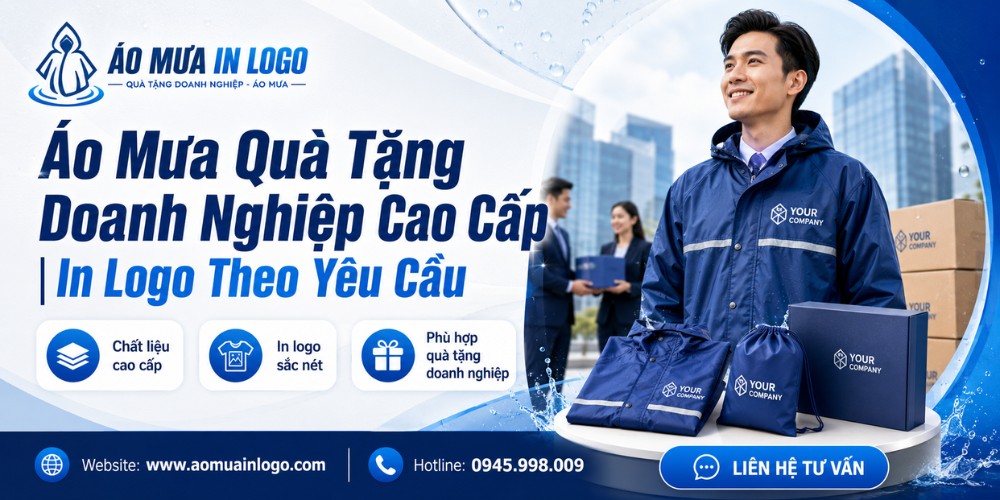 Giải pháp áo mưa in logo doanh nghiệp cao cấp