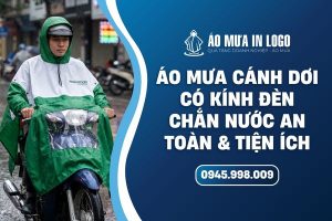 Áo mưa cánh dơi có kính đèn