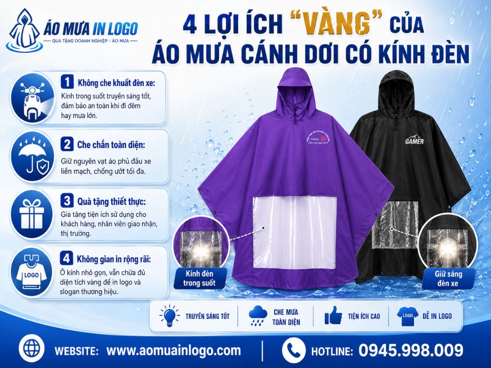 Lợi ích của kính đèn áo mưa cánh dơi