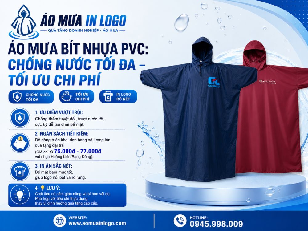 Ưu điểm của áo mưa bít nhựa PVC