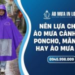 Các kiểu dáng áo mưa quà tặng tối ưu nhất